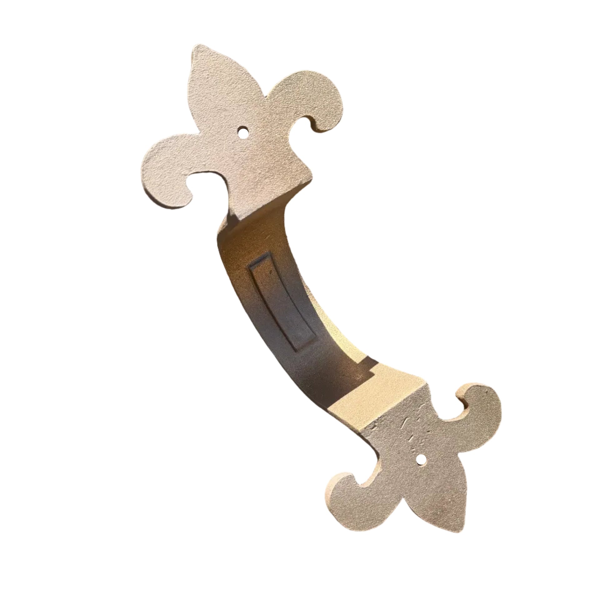 Fleur de Lis solid brass downspout bracket cast brass round copper gutter 3 4 5 inch GutterAll Damascus Oregon