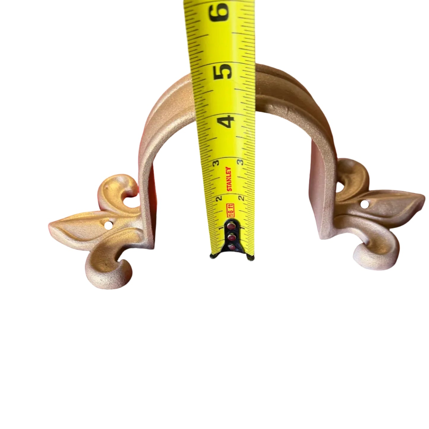 Fleur de Lis solid brass downspout bracket cast brass round copper gutter 3 4 5 inch GutterAll Damascus Oregon