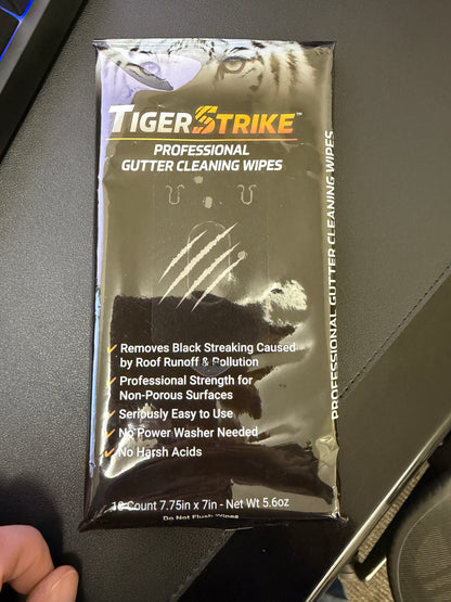 TigerStrike Gutter Cleaning Wipes Tiger Stripe Remover 10 Pack
