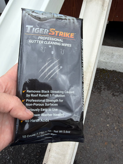 TigerStrike Gutter Cleaning Wipes Tiger Stripe Remover 10 Pack