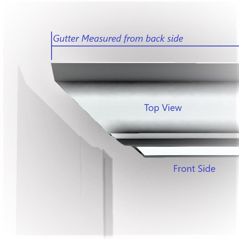 GutterAll.com top view showing measurement from back
