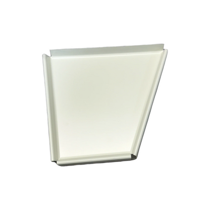 5-inch Wide Bottom Fascia Style End Cap - premium aluminum gutter termination piece