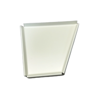 5-inch Wide Bottom Fascia Style End Cap - premium aluminum gutter termination piece