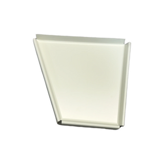 5-inch Wide Bottom Fascia Style End Cap side view - durable fascia gutter end piece with wide bottom design