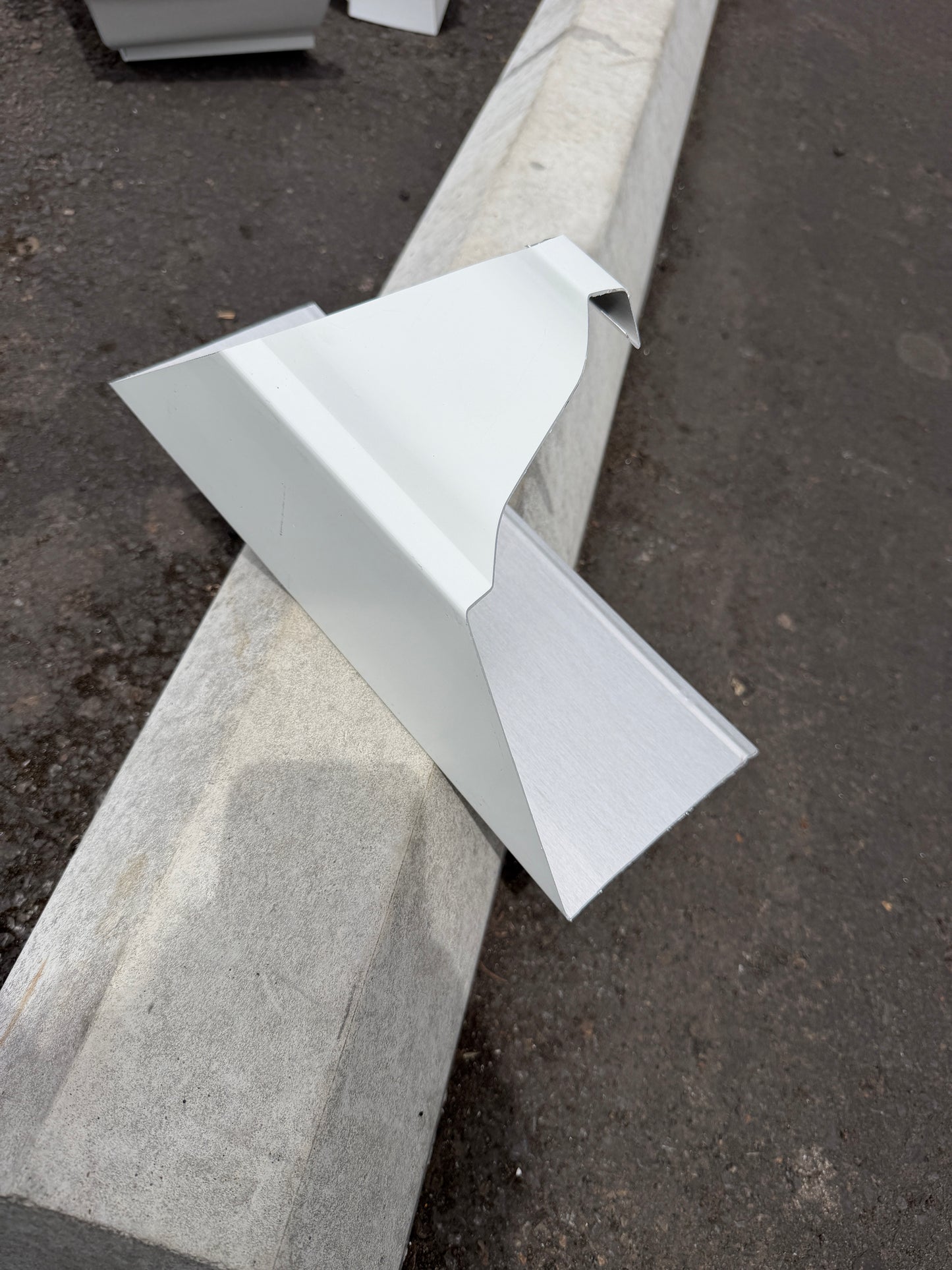 Aluminum Gutter Corner Miter Template — K-Style Fascia Half-Round