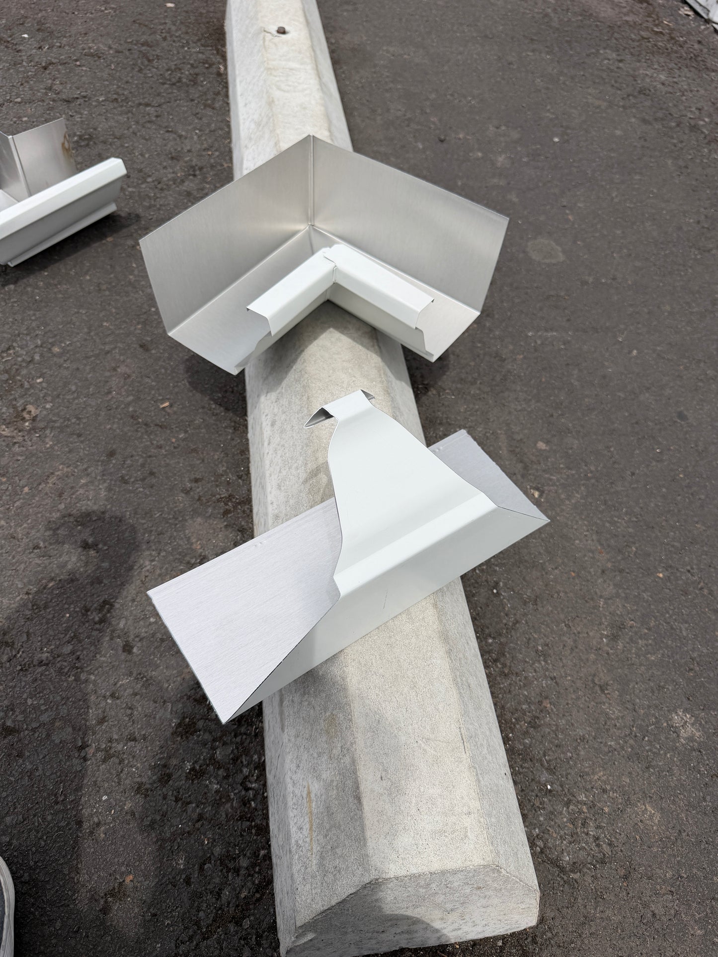Aluminum Gutter Corner Miter Template — K-Style Fascia Half-Round