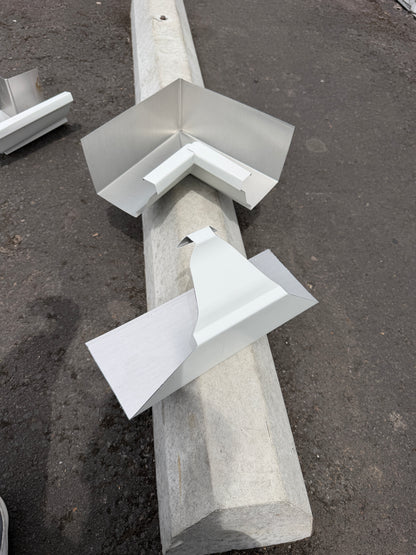 Aluminum Gutter Corner Miter Template — K-Style Fascia Half-Round