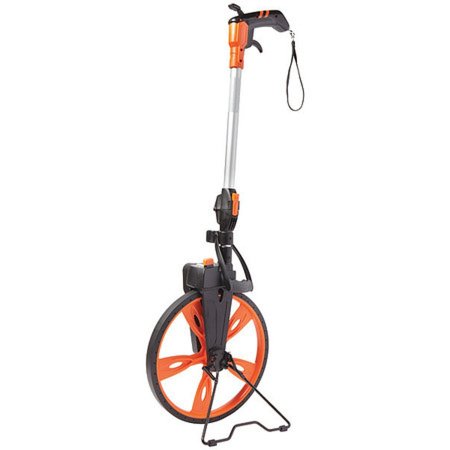GA Keson Industries RRT12 Measuring Wheel – Professional Distance Measuring Tool, Adjustable Handle, 12" Large Orange Wheel, Contractor Grade