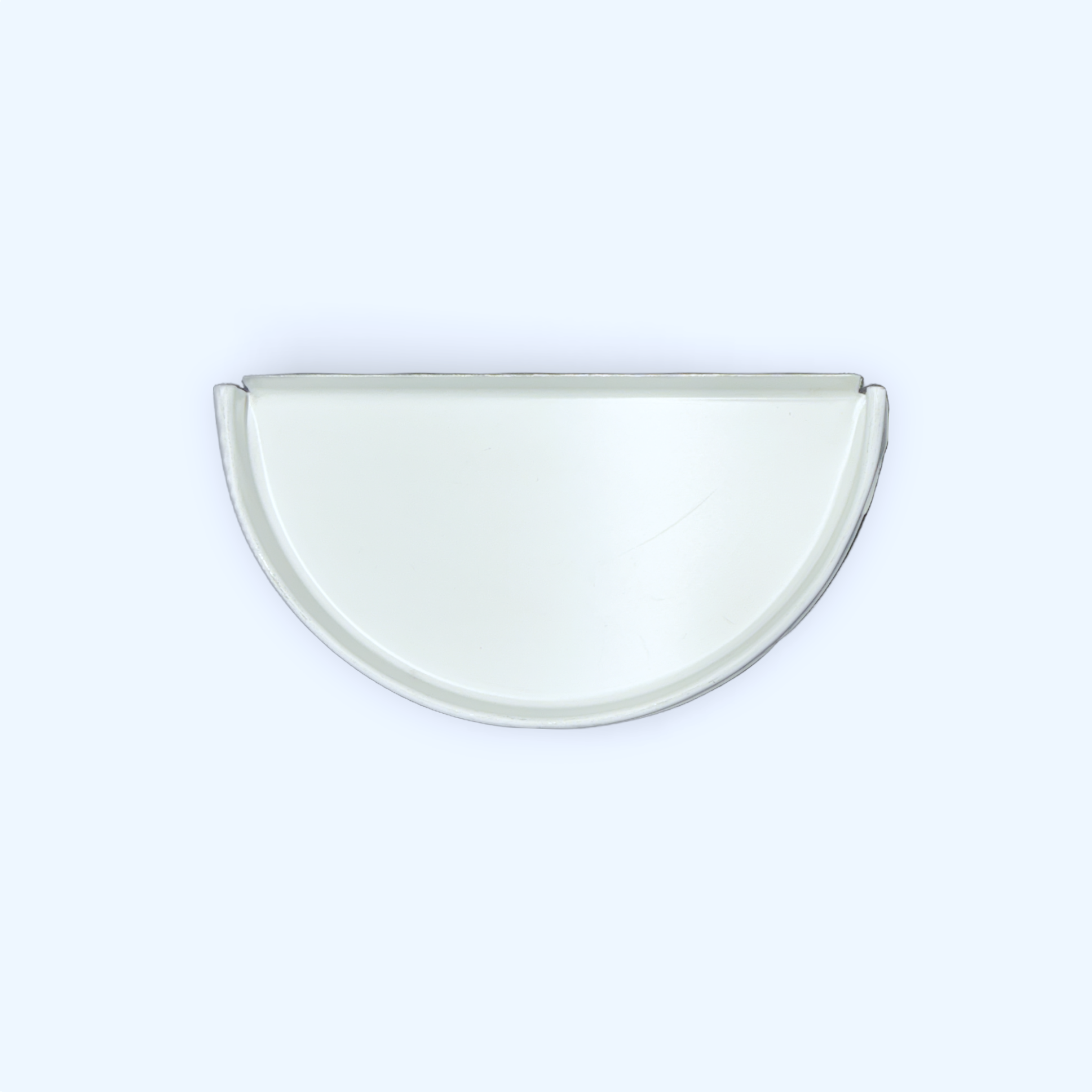 Half Round Style 6-inch End Cap side view - professional-grade half round gutter end piece