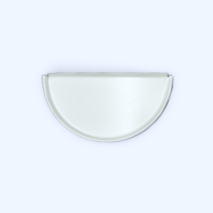 Half Round Style 6-inch End Cap side view - professional-grade half round gutter end piece