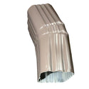 Musket Brown Professional 2x3 Aluminum Downspout Elbow 22.5 Degree Type A showing ribbed construction and smooth interior