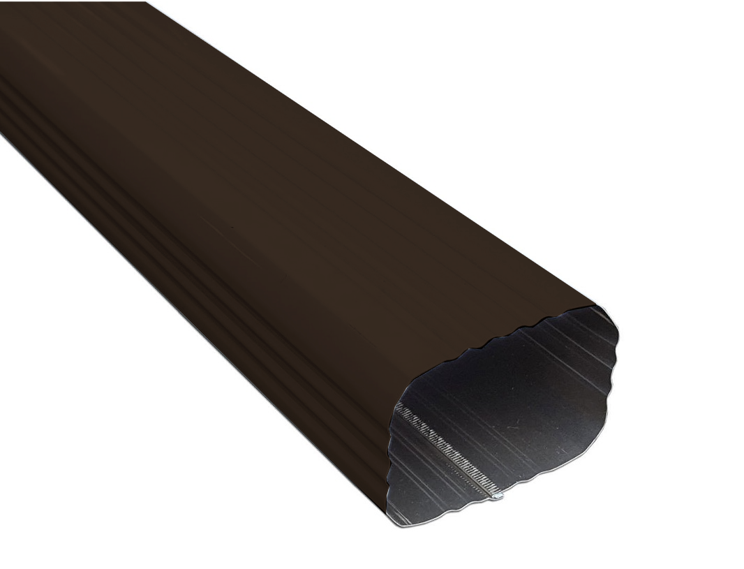 Walnut aluminum downspout, 2x3 inch, 10ft length