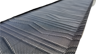 Close-up of LeafBlaster Pro 14-mesh stainless steel gutter guard texture.