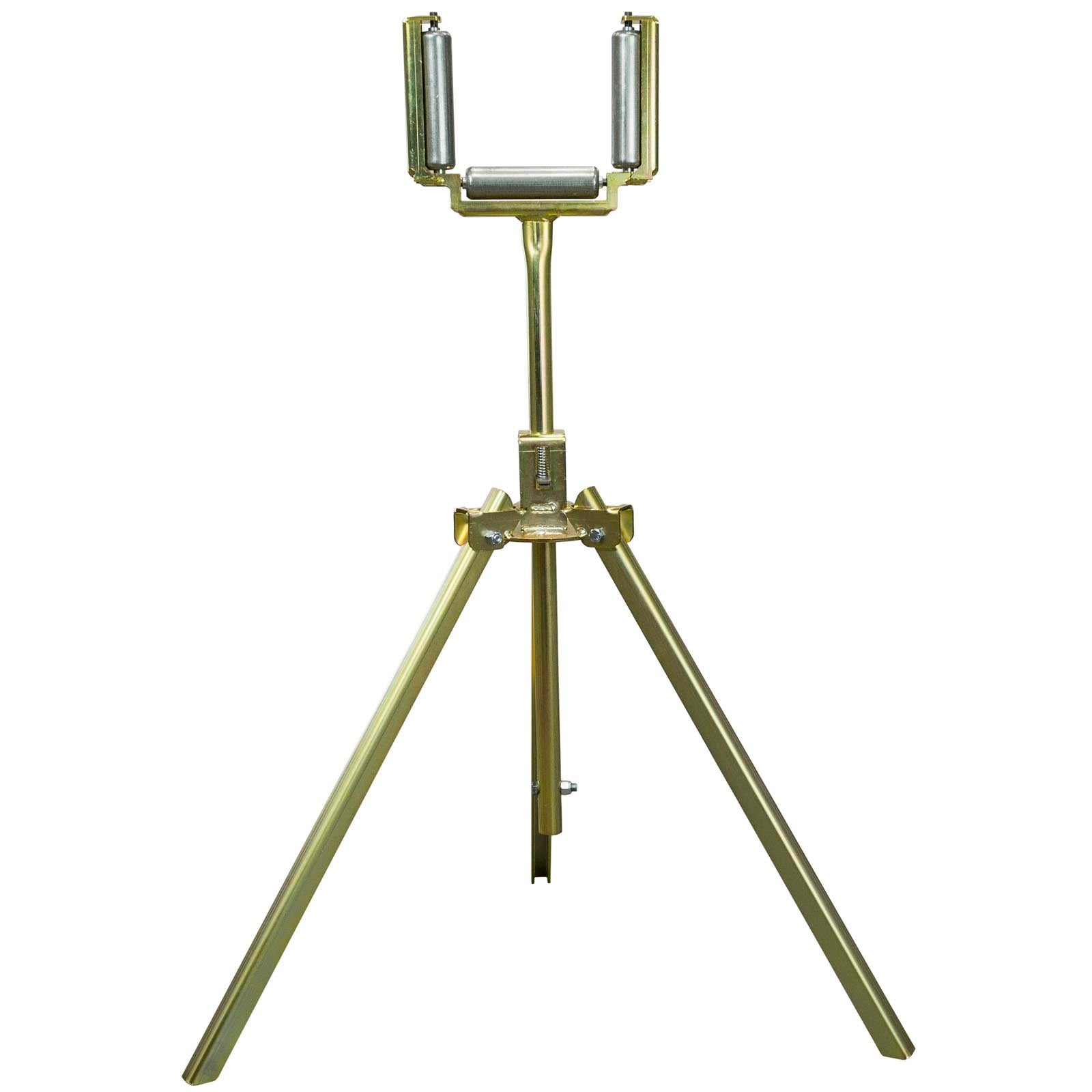 KWM premium gutter stand adjustable height tripod base roller cradle 5 6 inch gutter run out support professional contractor
