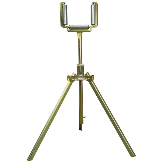 KWM premium gutter stand adjustable height tripod base roller cradle 5 6 inch gutter run out support professional contractor