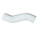 3 in. to 4 in. Round Double Offset - White Professional Grade Downspout Connector