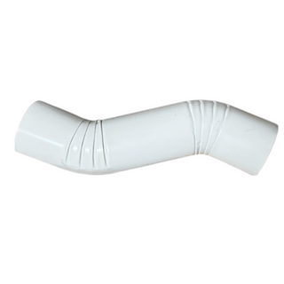 3" to 4" Professional Round Double Offset Downspout Connector Premium Aluminum White Finish Damascus OR Standard Shipping