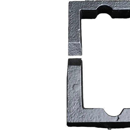 Rectangular C-link aluminum rain chain 8ft sections with 32 links. Black or Bronze powder coat. 2-1/4" x 4". Kit included. Contractor and DIY. Damascus OR.