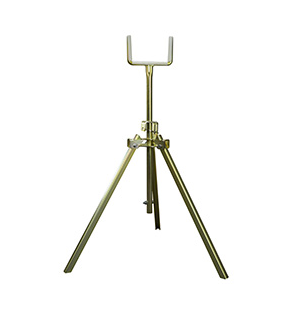 Adjustable gutter support stand for seamless gutter machine runout