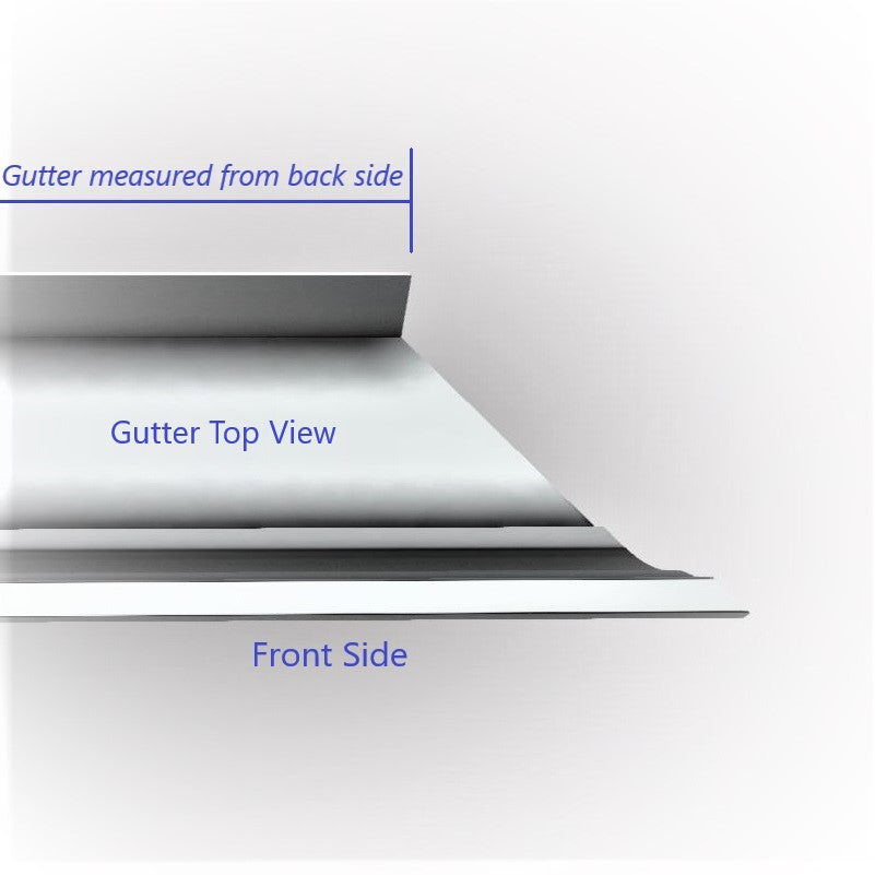GutterAll.com Gutter top view with measurement guide