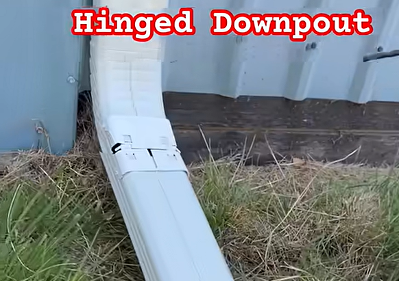 Hinged Downspout Extension Kit Flip Up Aluminum