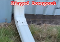 GutterAll Hinged Downspout Extension Kit - Flip Up Aluminum Hinge
