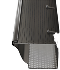 Alurex 5-inch T Rex gutter guard with black aluminum micro-mesh design.