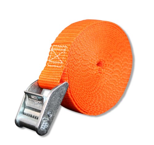 GA TieGrrr Professional Tie-Down Straps - 250 lb Capacity with Cam Buckle (Multiple Sizes)