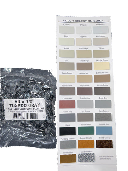 Professional #8 Hex Aluminum Zip Screws – Ruspert Coated 