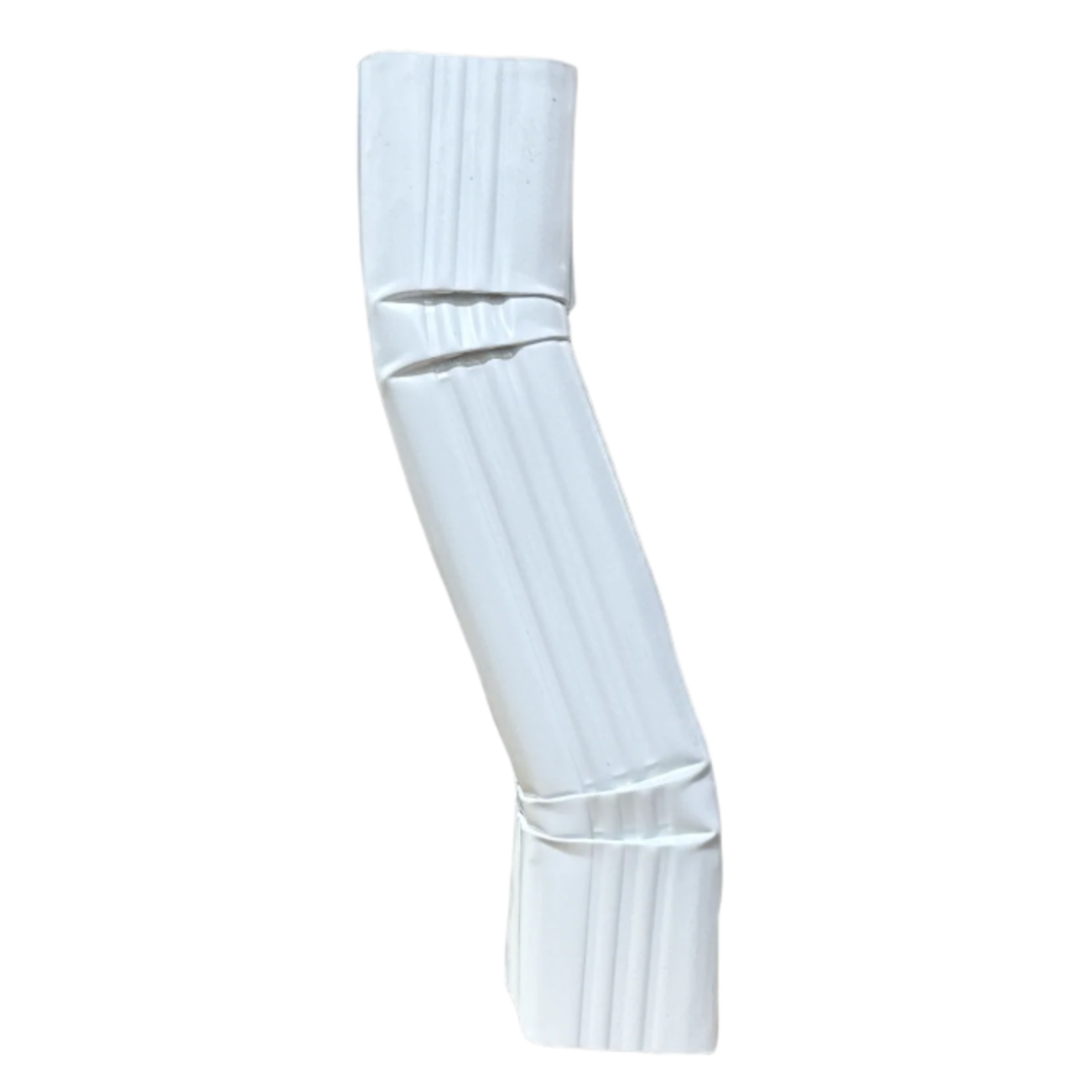 GutterAll.com White aluminum downspout extension, 3x4 Double A Offset