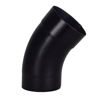 Euro 40 Degree Smooth Round Elbow in matte black - European-style gutter elbow fitting