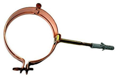 Euro Downspout Hinged Bracket in copper finish - premium gutter downspout bracket