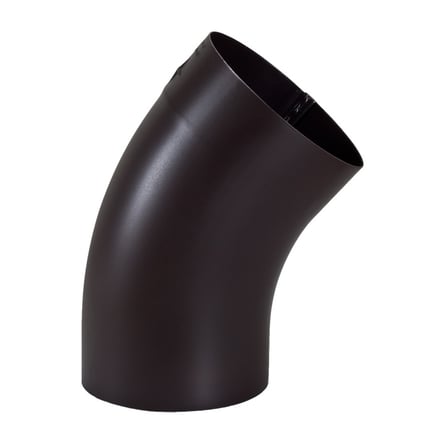 Euro 40 Degree Smooth Round Elbow in dark bronze - elegant European downspout angle