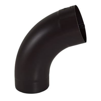 Euro 72 Degree Smooth Round Elbow in dark bronze - elegant European downspout angle