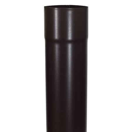 Round Euro Downspout in dark bronze - premium aluminum European style