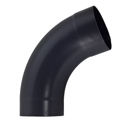 Euro 72 Degree Smooth Round Elbow in charcoal - modern downspout angle connector