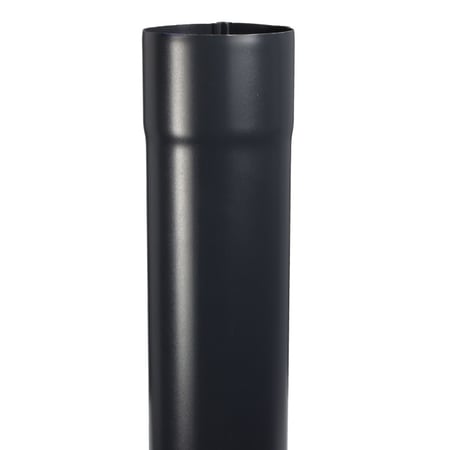 Round Euro Downspout in charcoal gray - contemporary European gutter system