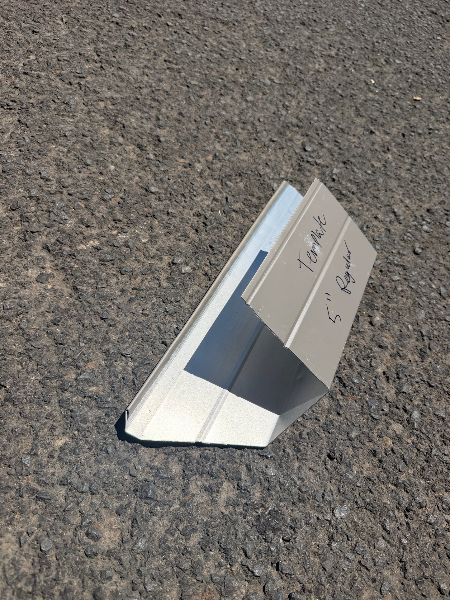 Aluminum Gutter Corner Miter Template — K-Style Fascia Half-Round