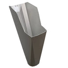 2x3 Light Bronze aluminum gutter downspout cleanout with debris screen filtering leaves before the downspout.