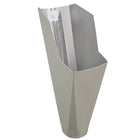 2x3 Linen aluminum gutter downspout cleanout with debris screen filtering leaves before the downspout.