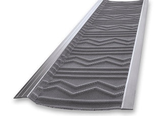 LeafBlaster Pro gutter guard with 14-mesh stainless steel and large hole design.