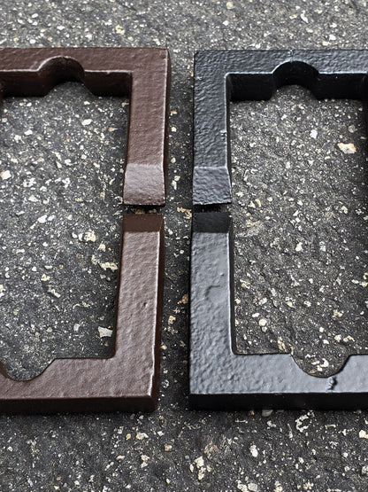 Rectangular C-link aluminum rain chain 8ft sections with 32 links. Black or Bronze powder coat. 2-1/4" x 4". Kit included. Contractor and DIY. Damascus OR.