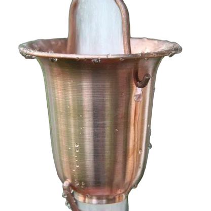 Simple bell cup aluminum rain chain 8ft sections with 20 cups. Powder coat in White, Black, Bronze, Copper. 3-1/4" x 3-3/8". Contractor and DIY. Damascus OR.