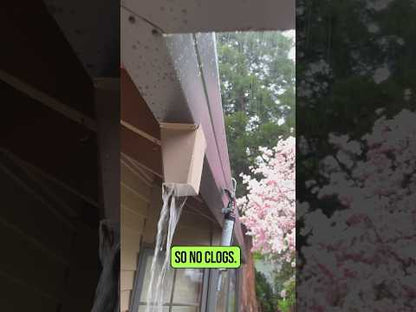 Max Flow 2x3 gutter outlet with wide-mouth anti-clog design. High-capacity drainage. 5K/6K/Fascia compatible. 25+ colors. Custom orders. Damascus OR.
