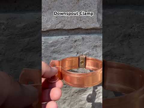 Euro Downspout Hinged Bracket in metallic silver - adjustable aluminum mounting system