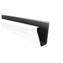 5-inch wide bottom seamless fascia gutter in white, professional-grade aluminum.