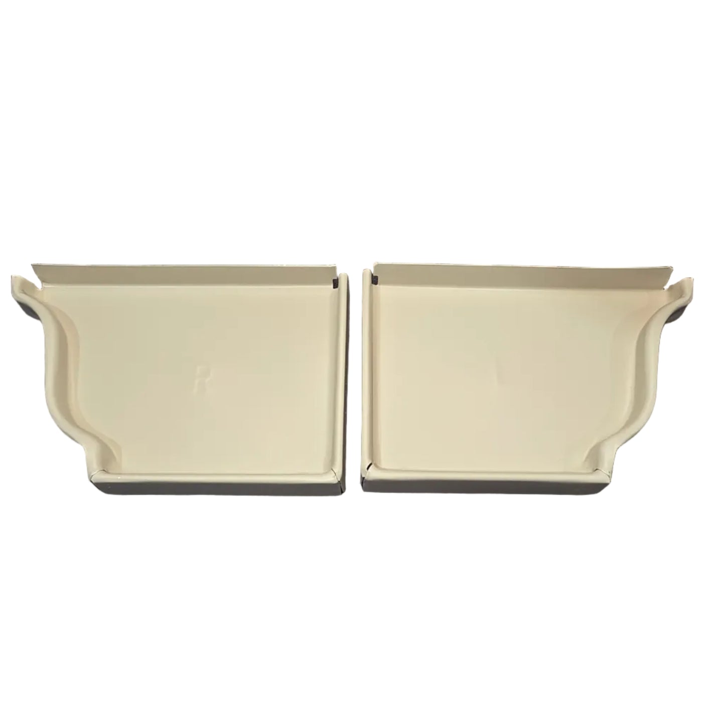 6 inch K-style aluminum gutter end cap left right pair white professional 027 thickness watertight seal fascia protection 6K ogee profile contractor DIY Damascus Oregon GutterAll