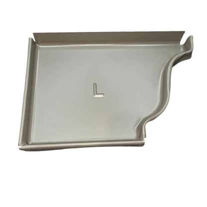 6 inch K-style aluminum gutter end cap left right pair white professional 027 thickness watertight seal fascia protection 6K ogee profile contractor DIY Damascus Oregon GutterAll