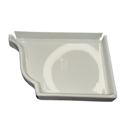 6 inch K-style aluminum gutter end cap left right pair white professional 027 thickness watertight seal fascia protection 6K ogee profile contractor DIY Damascus Oregon GutterAll