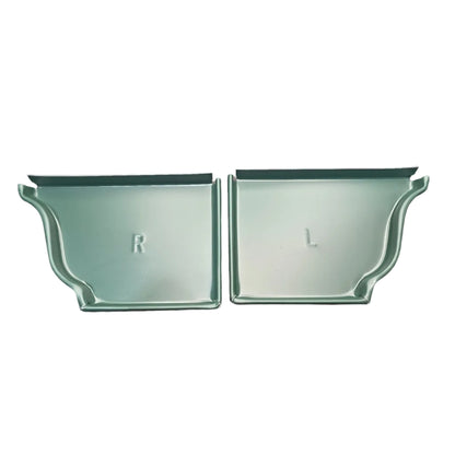 6 inch K-style aluminum gutter end cap left right pair white professional 027 thickness watertight seal fascia protection 6K ogee profile contractor DIY Damascus Oregon GutterAll
